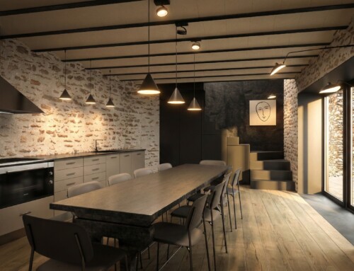 Interior rústico Render 3D