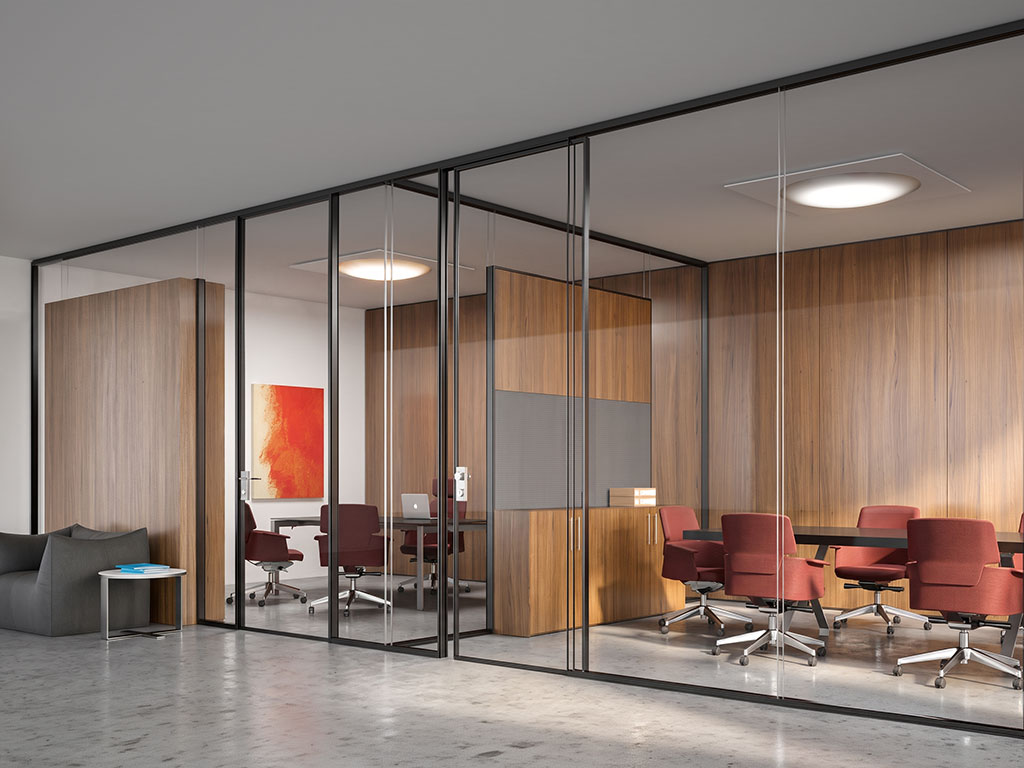 Render de mamparas divisorias de oficina - estudibasic